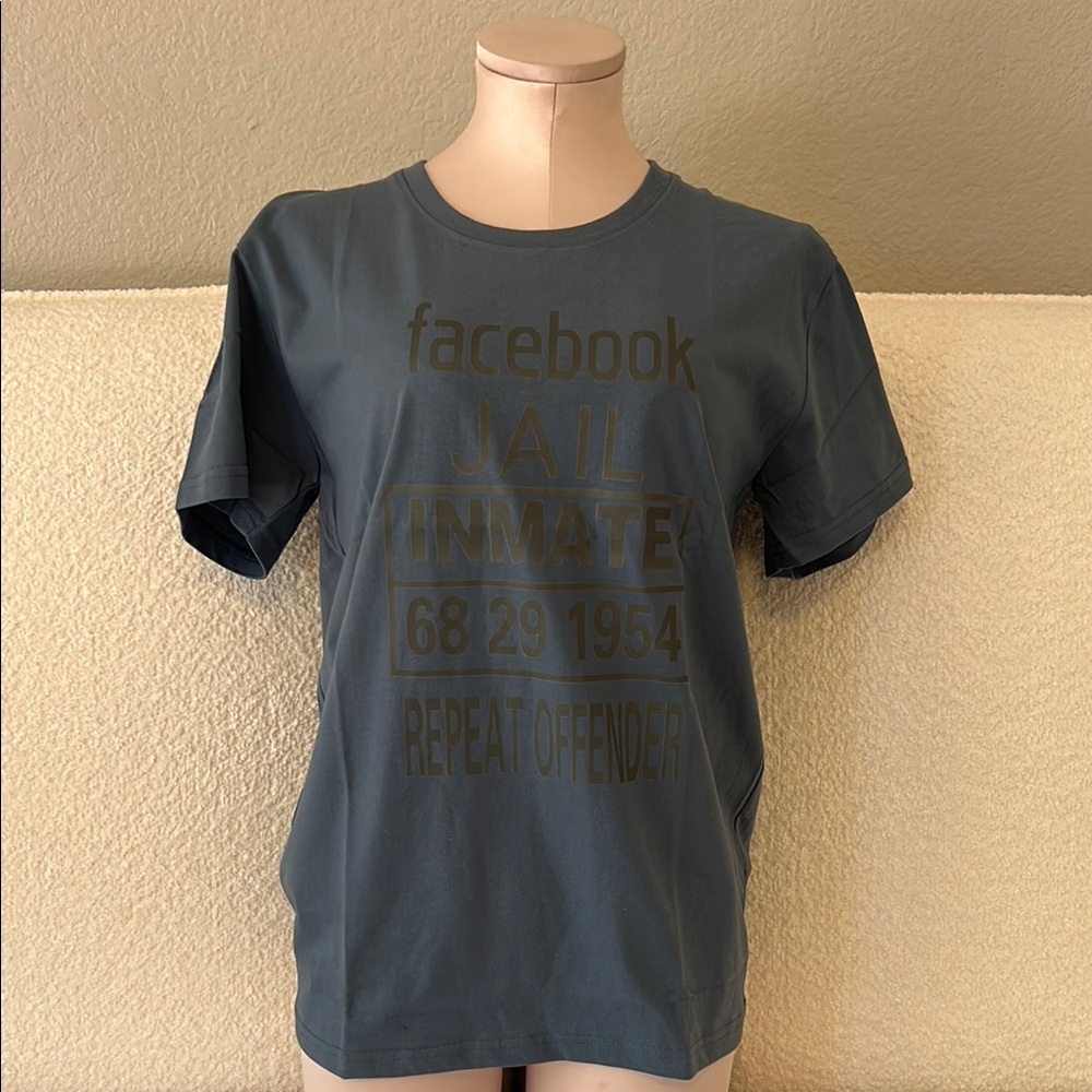 Unisex Blue Facebook Jail T-Shirt